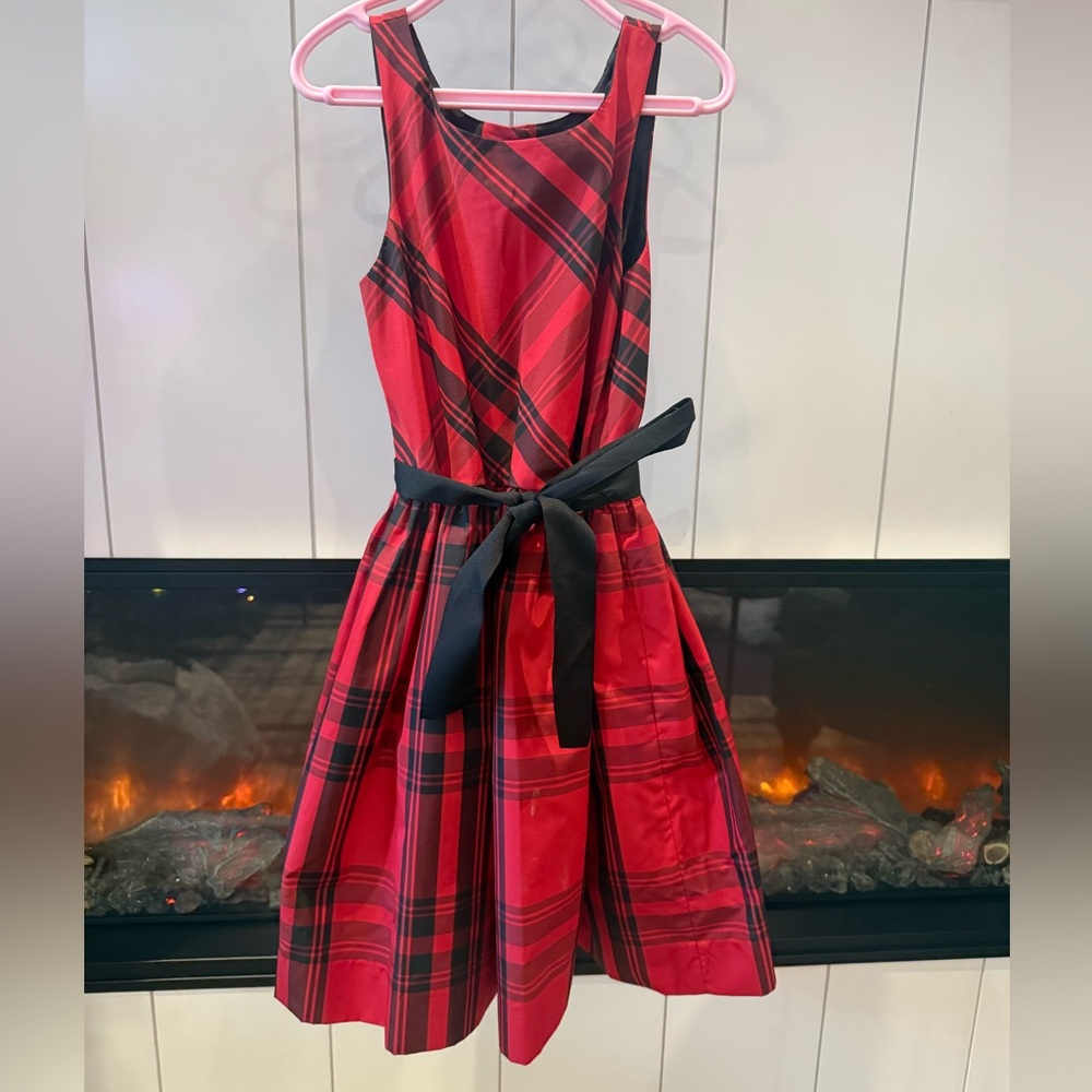Polo by Ralph Lauren Girls Red and Black Plaid Dress